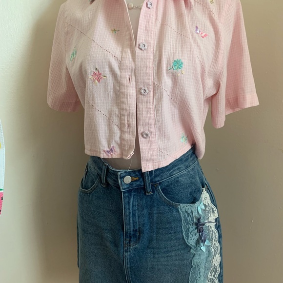 Calvin Klein denim mini skirt size 6 - Picture 5 of 7